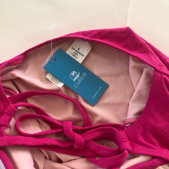 Cupshe Textured Wrapped Crossback Cut Out Molded Cups One Piece Swimsuit Size M - Picture 14 of 14